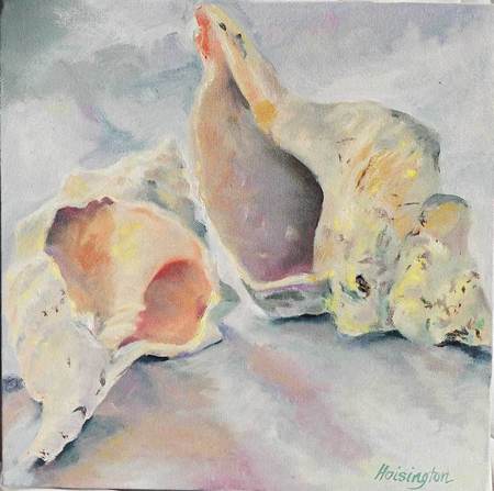 "Old Beauties #4" oil on canvas, 1x1 foot , 31x31 cm [private collection, Florida, USA]