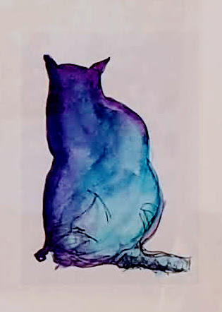 "Purple Cat" Maryland, USA; framed.  Private collector, Sydney