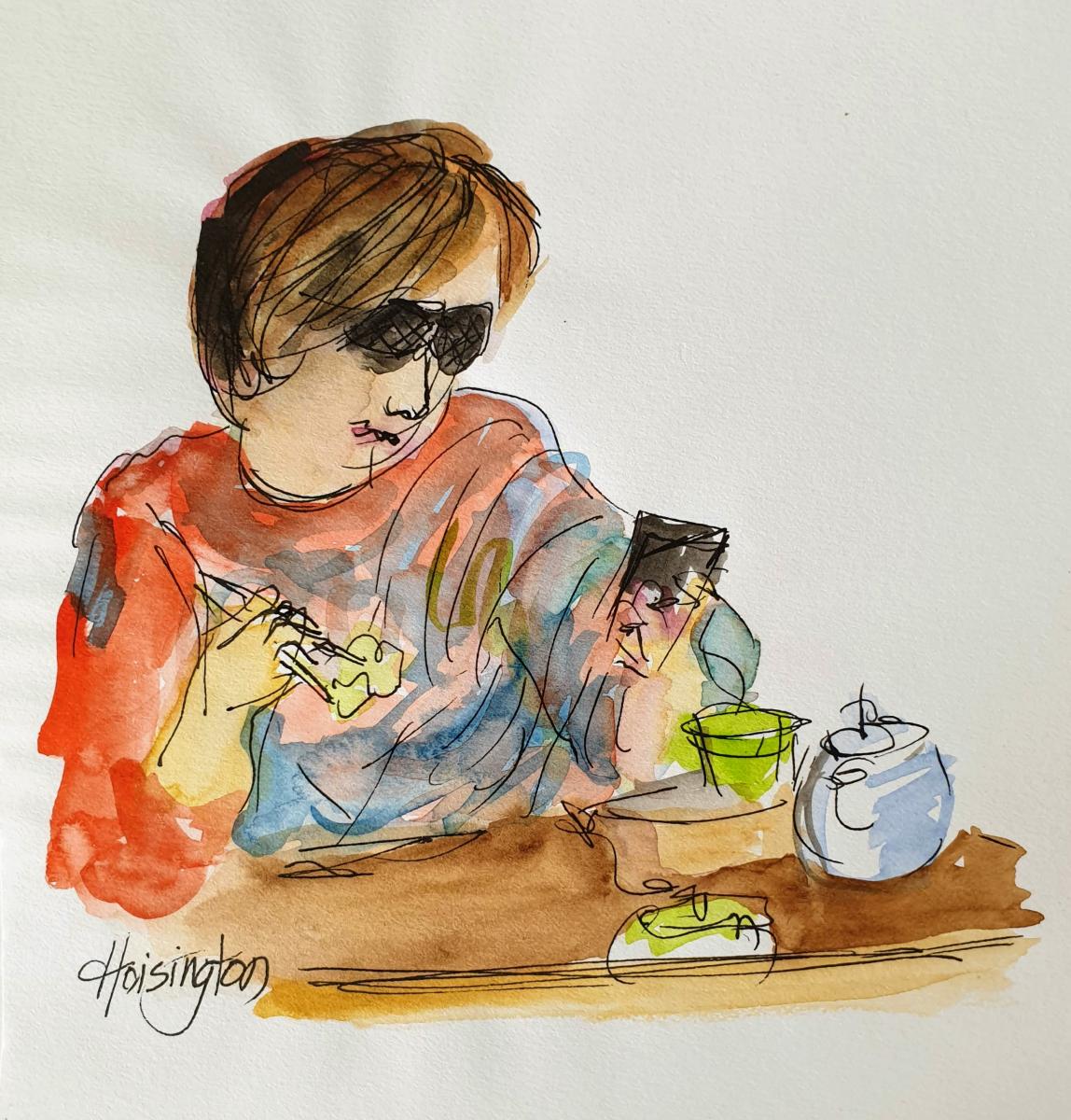 "Brekkie, Shades, Phone" Shanghai,available in studio 