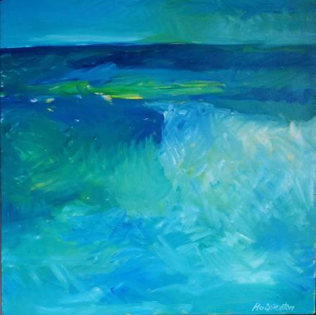 "Surge," oil on canvas, 2x2 ft, 61x61 cm; private collection, Manly, Australia