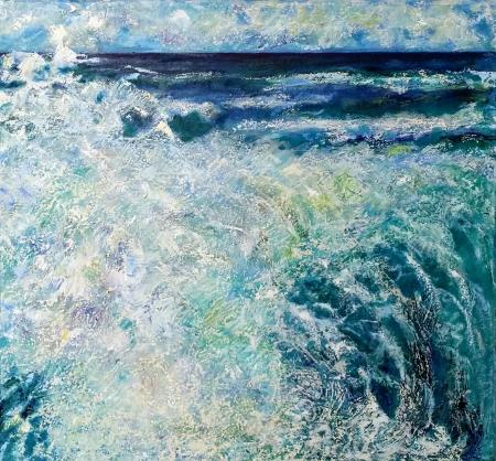 "Splash" oil on canvas, 61x61 cm, 24x24 inches.  Private collection, Sydney, Australia
